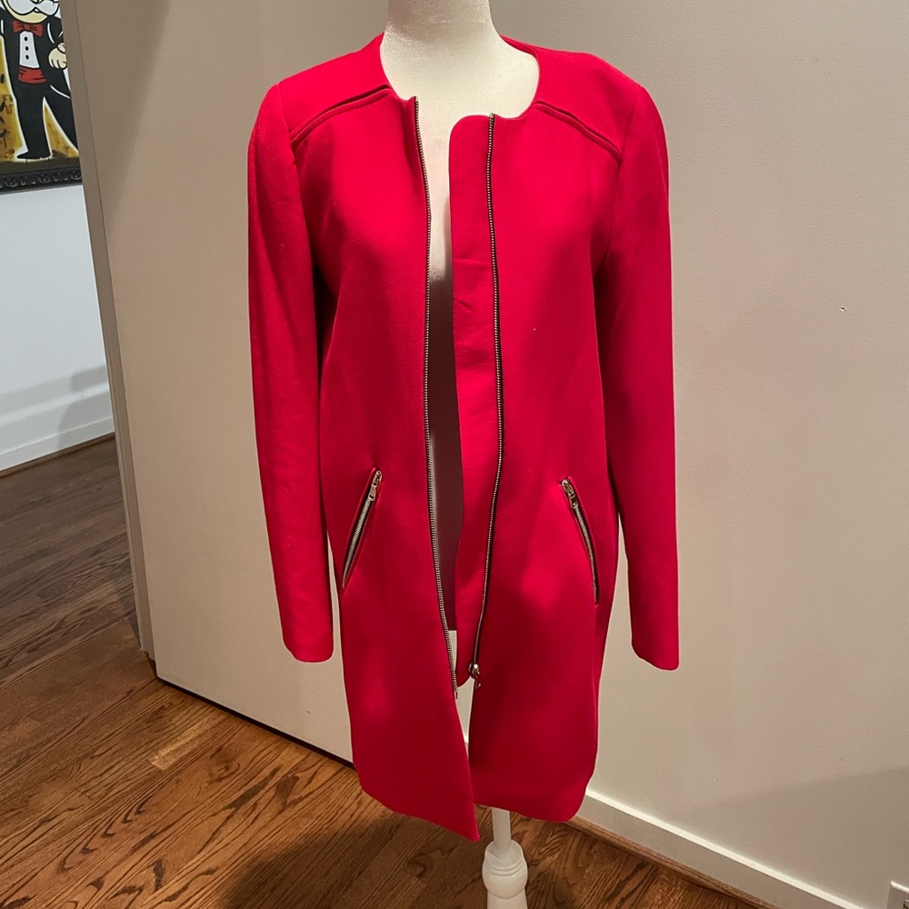 Red Zara coat size small